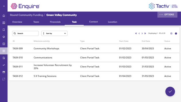 Enquire-Grant-Project-Task-Management