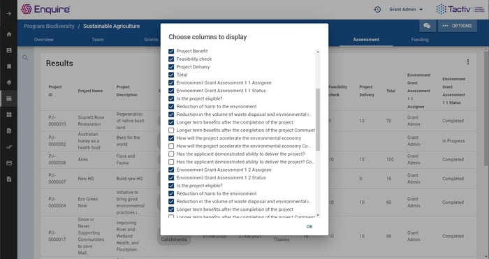 Organise your assessment data