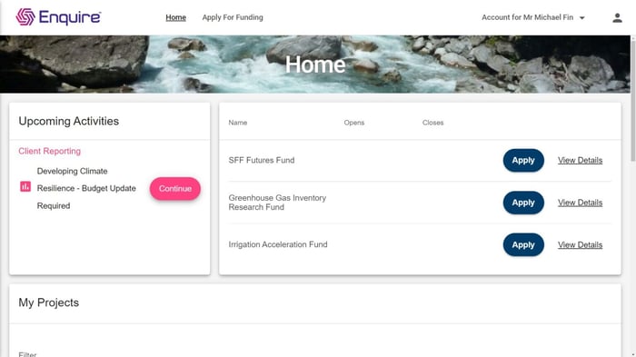 Enquire Application Overlay