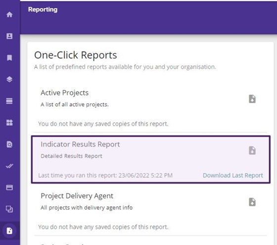 Enquire's one click reporting tool for measuring social impact