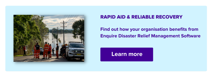 Distribute disaster relief funds with Enquire software